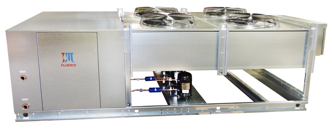 Air-cooled process chiller model PSA45D Side View