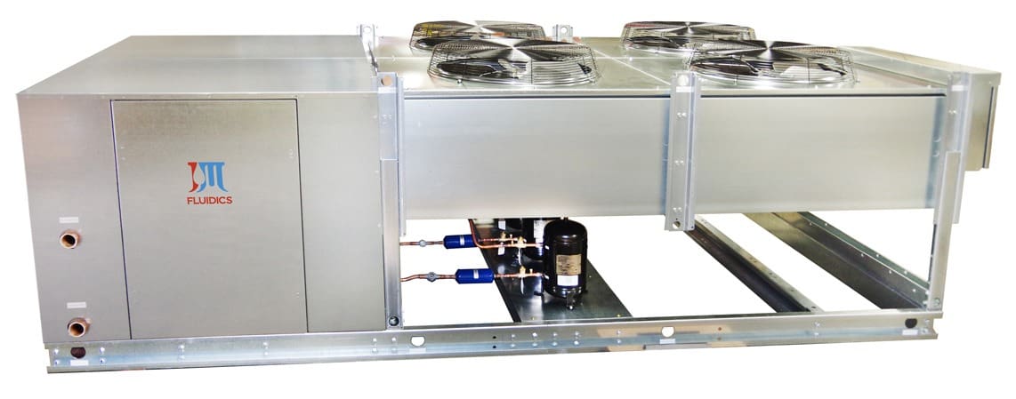 Air-cooled process chiller model PSA45D Side View