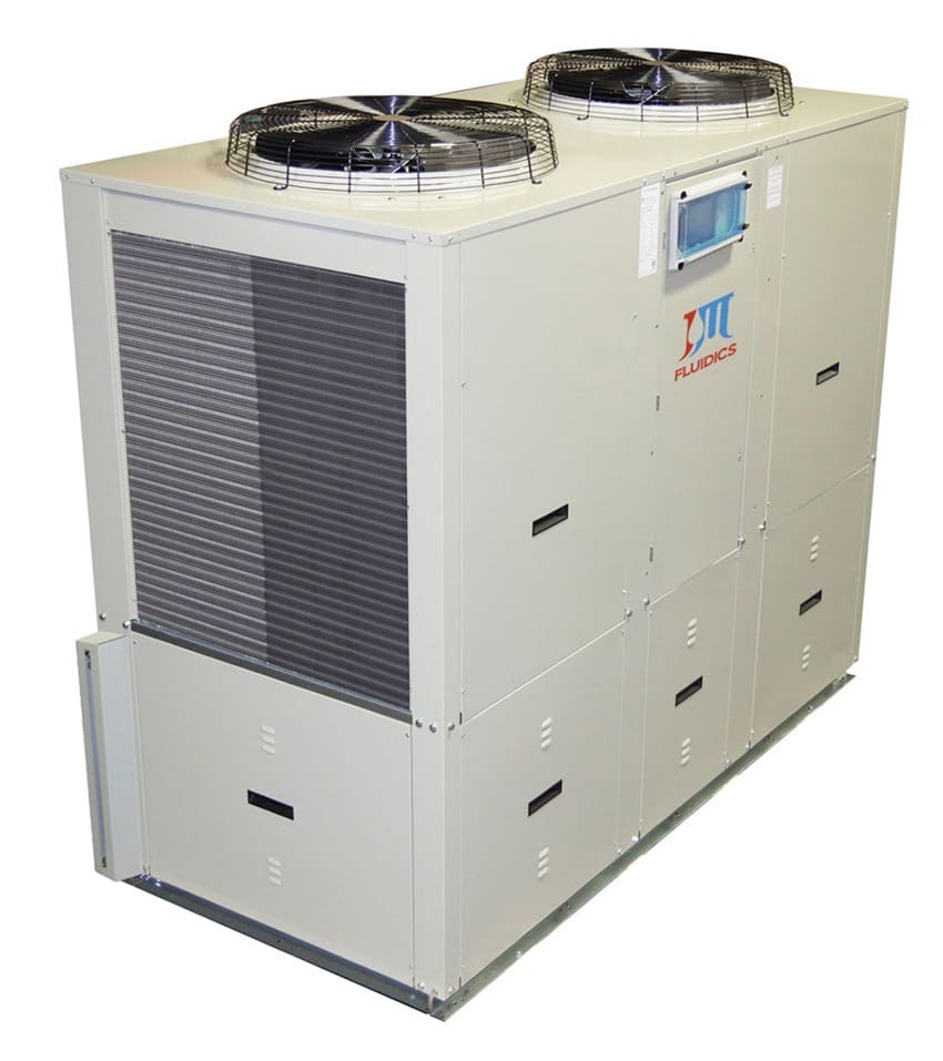 18 Ton Dual Compressor Air Cooled Process chiller with HMI Protective Cover