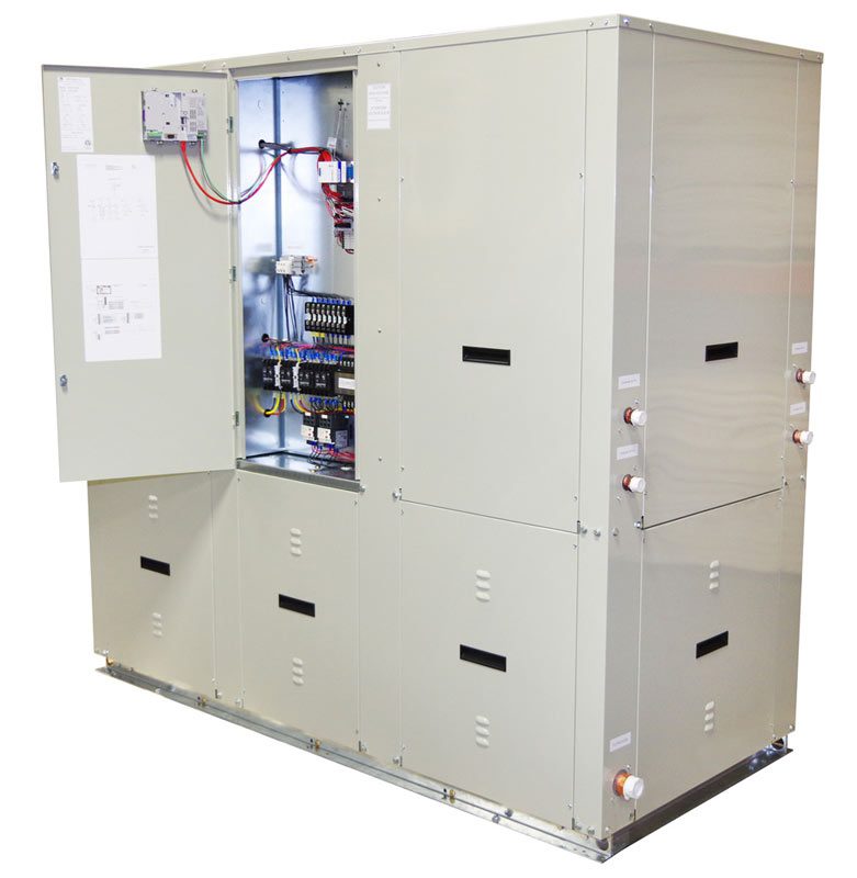 7 ton packaged water-cooled scroll chiller with Stainless Steel Tank Front Right Side