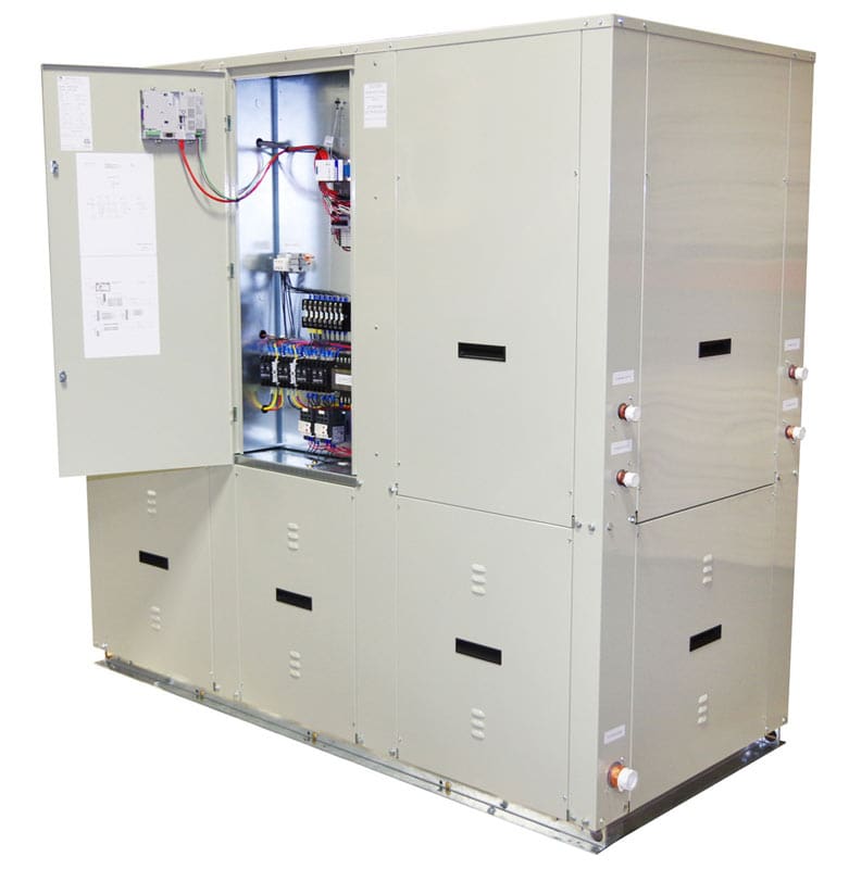 7 ton packaged water-cooled scroll chiller with Stainless Steel Tank Front Right Side
